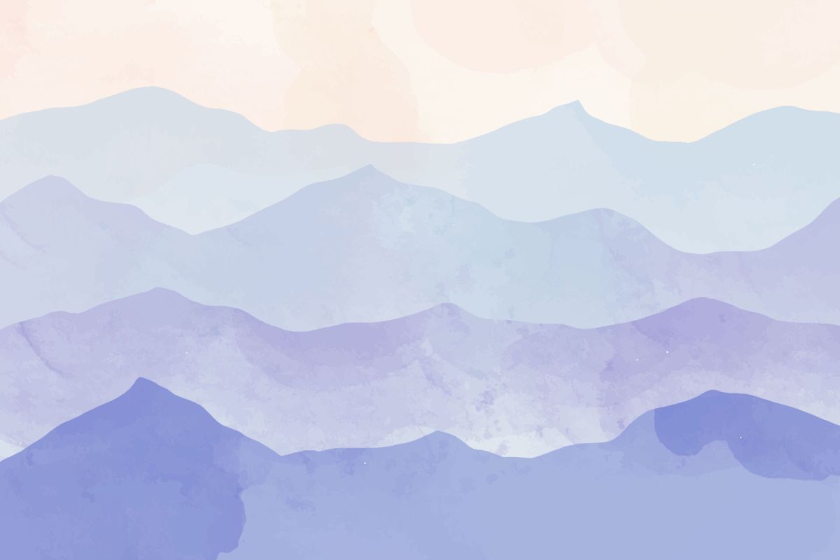 Papier‎ peint‎ panoramique‎ montagnes‎ bleues