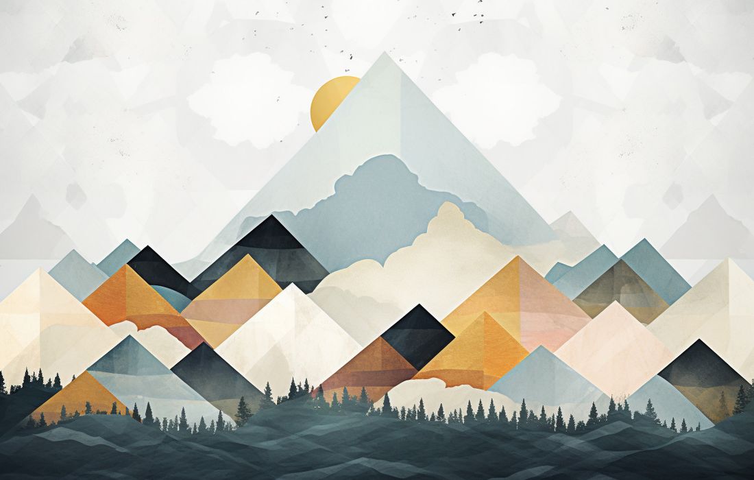 Papier‎ peint‎ montagne‎ graphique