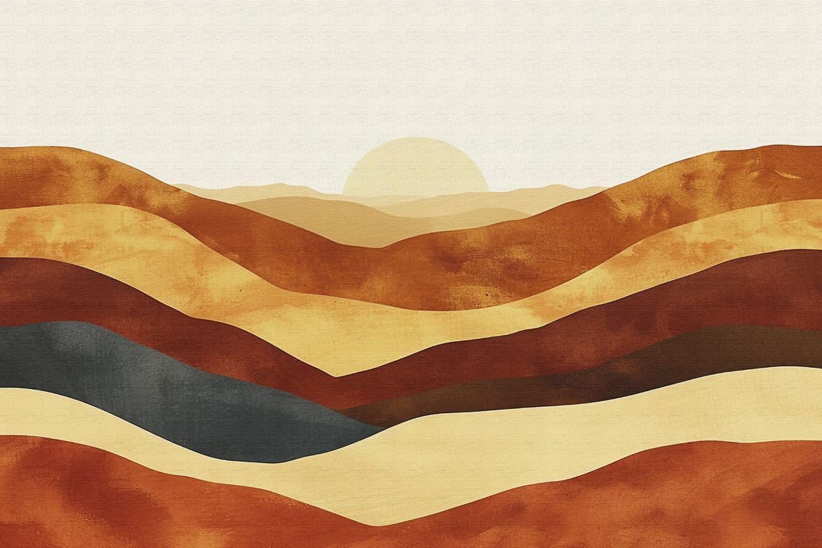 Papier‎ peint‎ montagne‎ terracotta