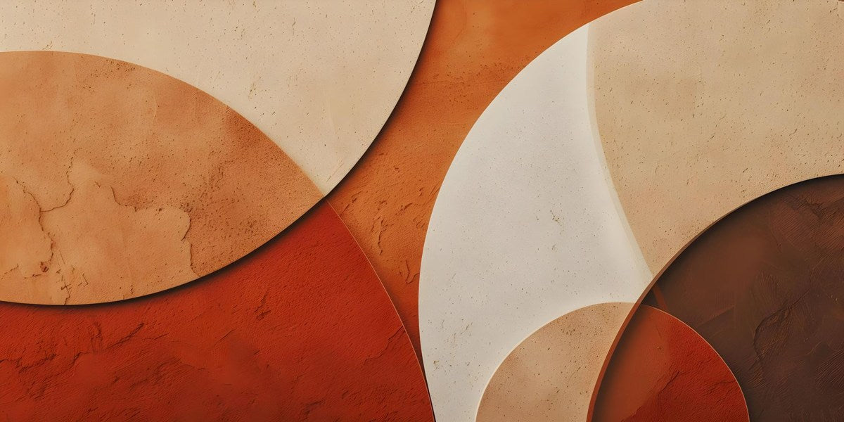 Papier peint panoramique couleur terracotta