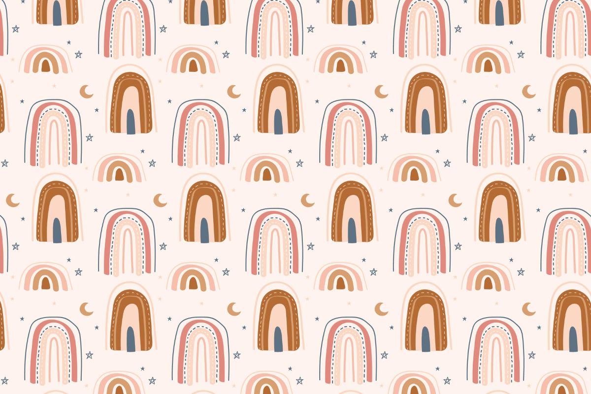 Papier‎ peint‎ scandinave‎ terracotta