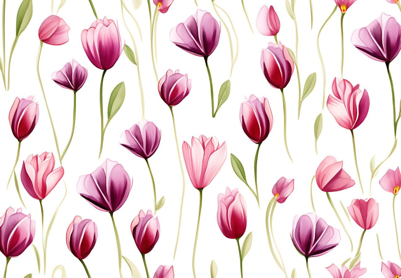 Papier peint tulipes