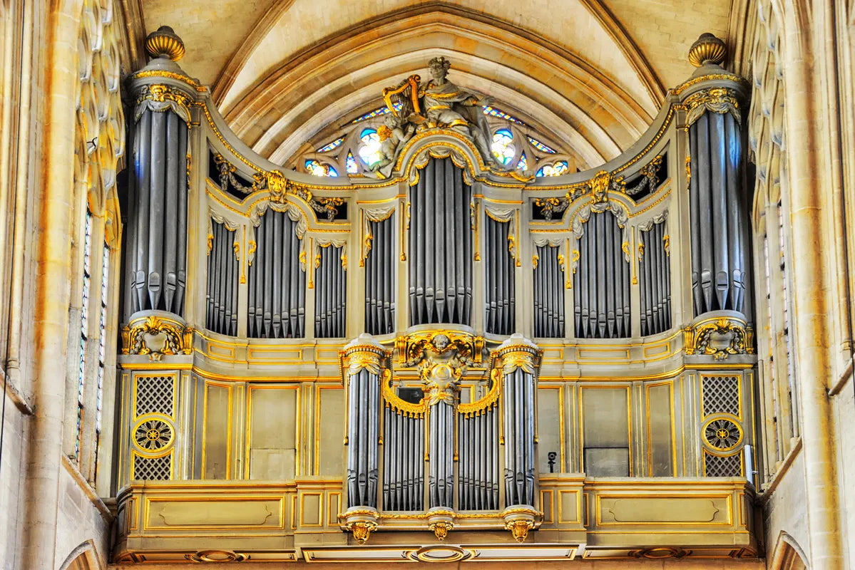 Papier‎ peint‎ panoramique‎ pilliers‎ blancs‎ et‎ orgue