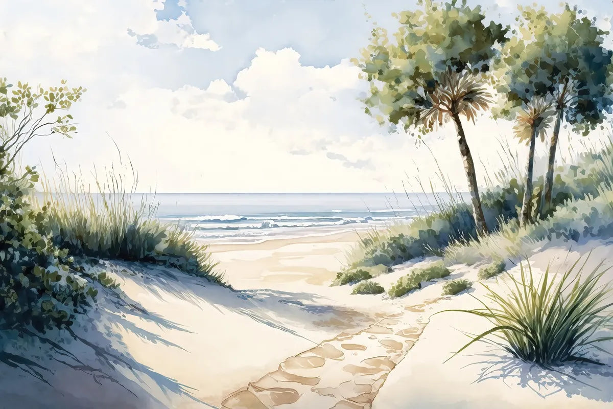 Papier‎ peint‎ promenade‎ bord‎ de‎ plage