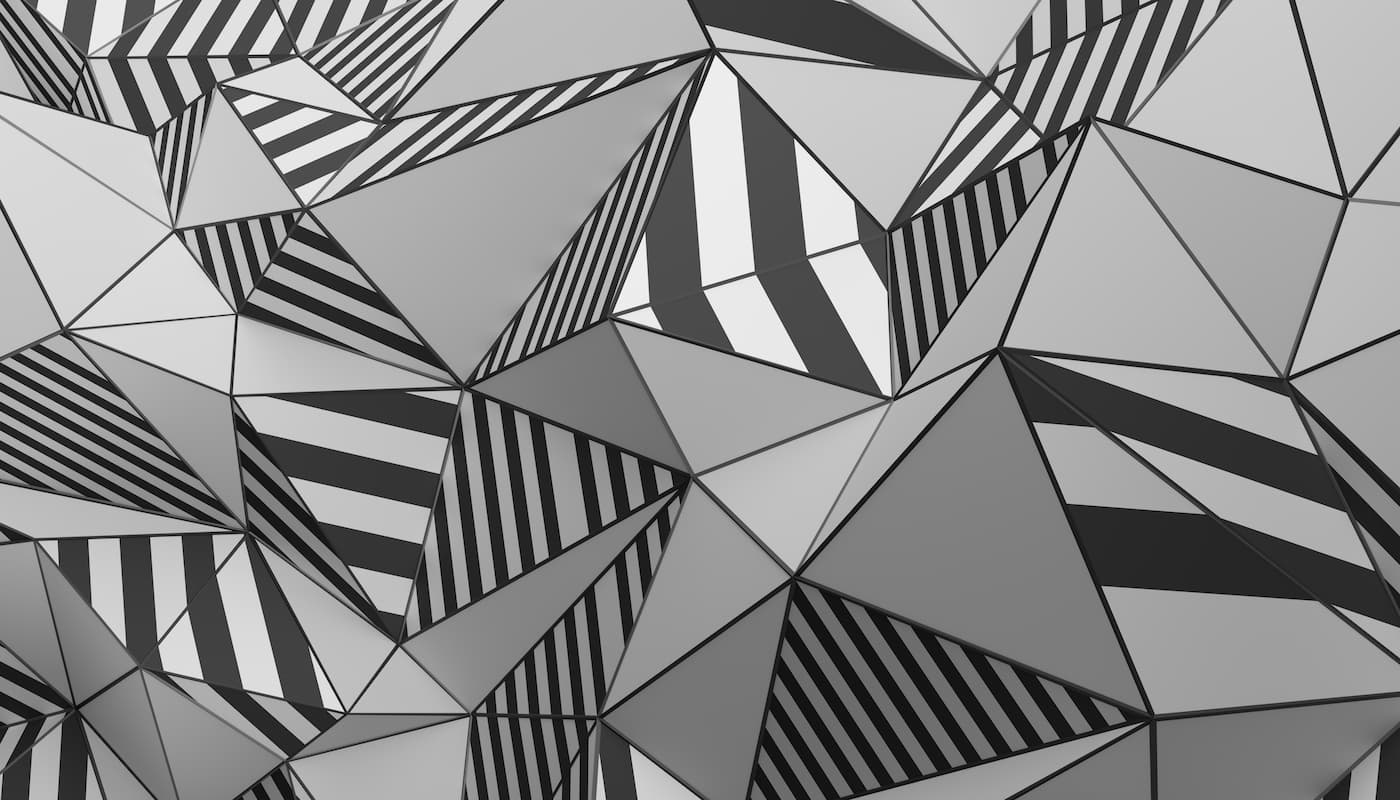 Papier peint géométrique lignes noires