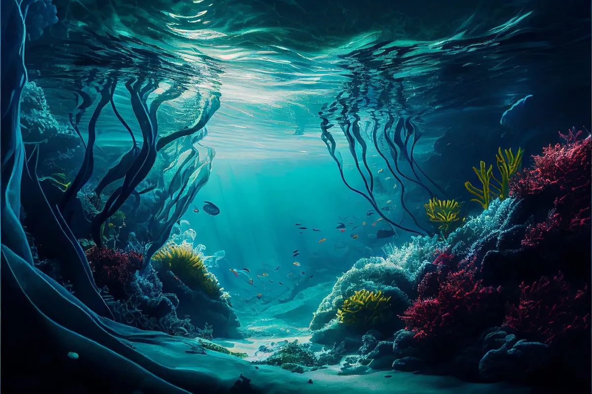 Papier peint panoramique profondeur de l&#39;océan