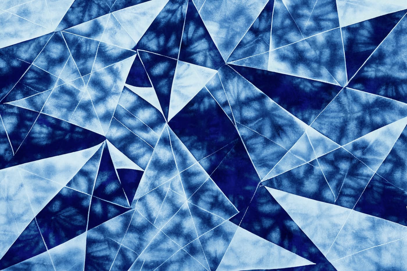 Papier peint géométrique pierres bleues