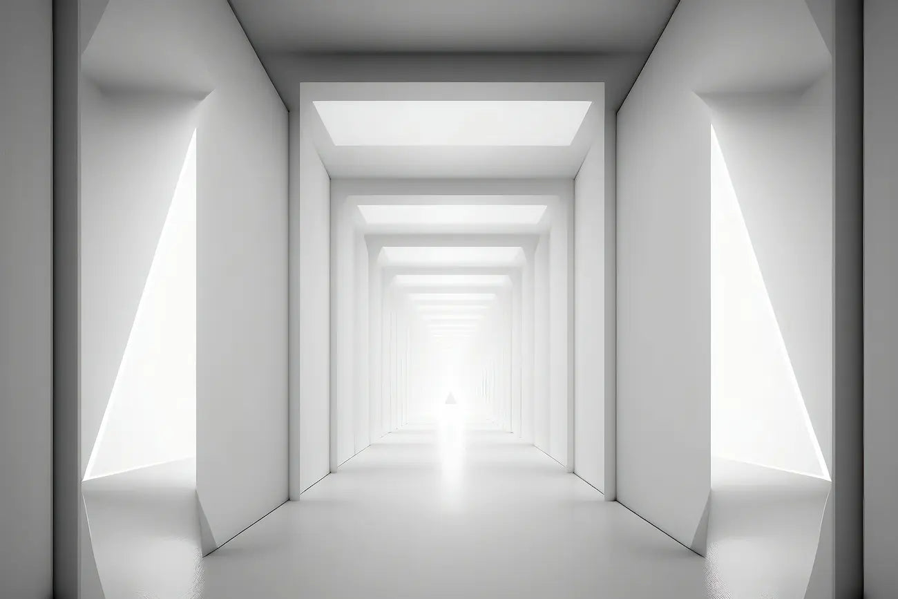 Papier‎‎ peint‎‎ 3D‎‎ couloir‎‎ blanc