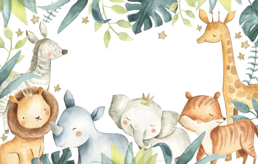 Papier peint enfant animaux du monde