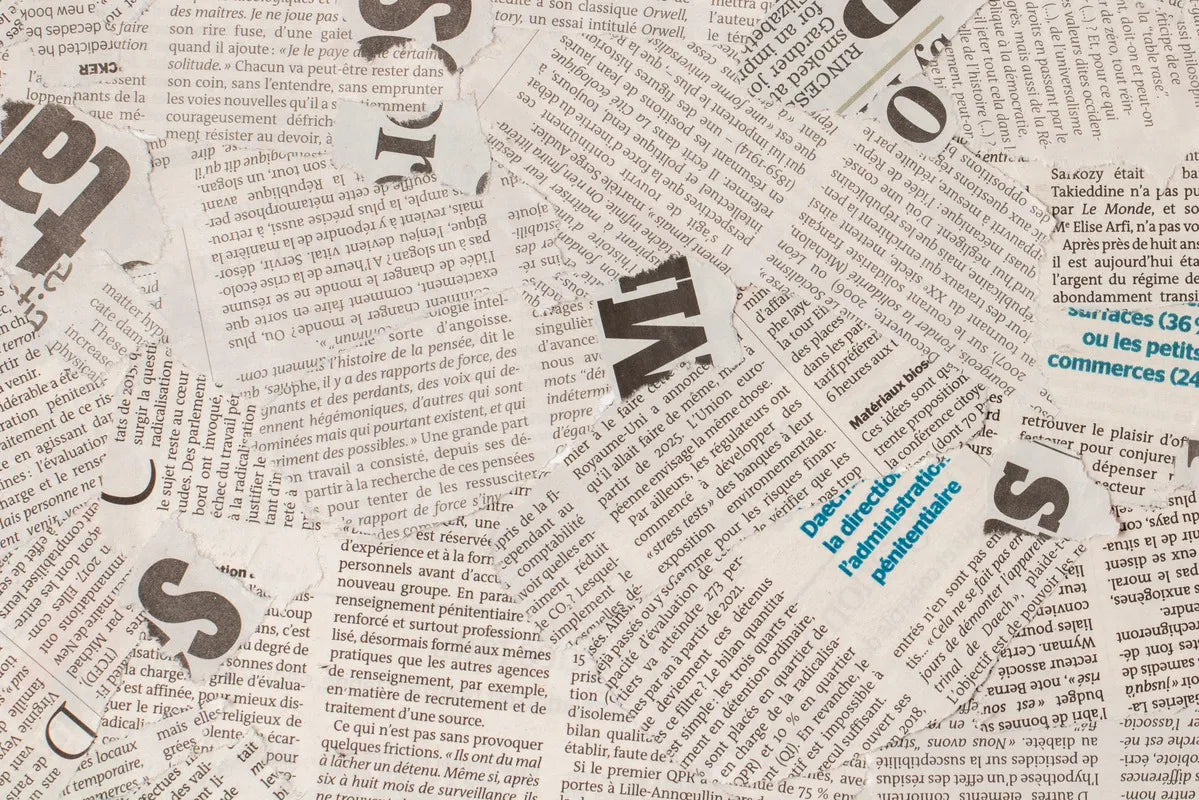 Papier peint vintage journaux