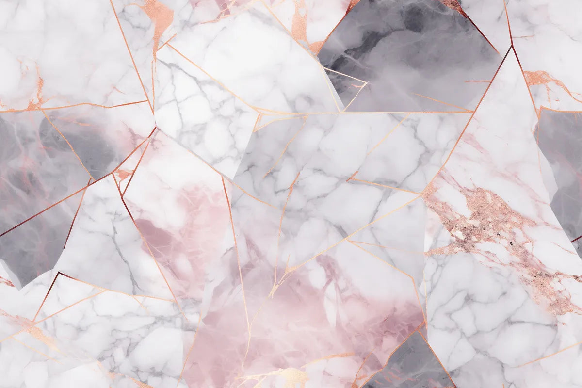 Papier‎ peint‎ géométrique‎ aquarelle‎ rose‎ blanc‎ et‎ gris