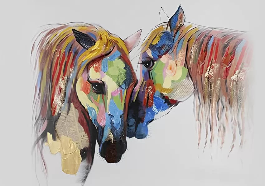 Papier peint chevaux colorés