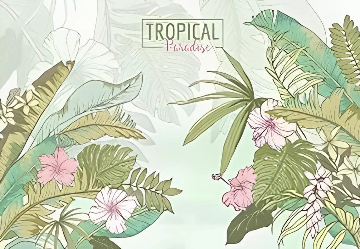 Papier peint enfant paradis tropical