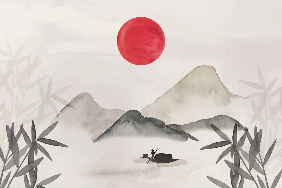 Papier‎ peint‎ japonais‎ pêcheurs