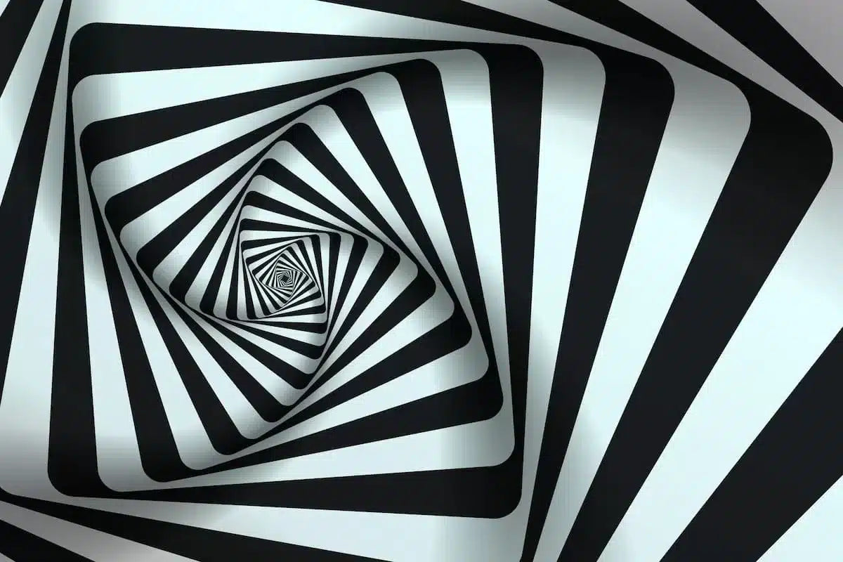 Papier‎ peint‎ noir‎ et‎ blanc‎ 3D‎ spirale