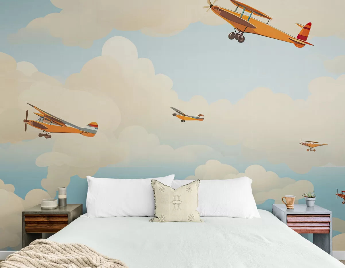 Papier peint avions dans les nuages