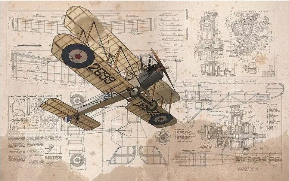 Papier‎ peint‎ croquis‎ ‎ avion