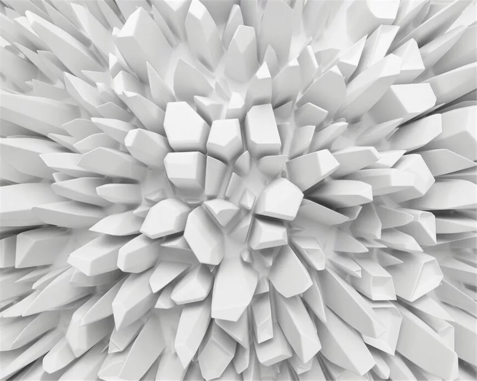 Papier peint 3D pierres blanches