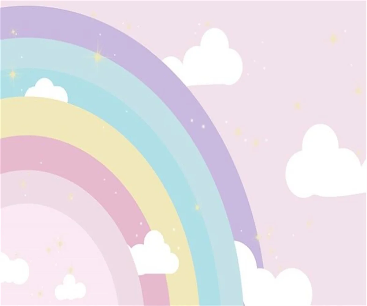 Papier‎ peint‎ enfant‎ arc‎ en‎ ciel‎ et‎ nuages