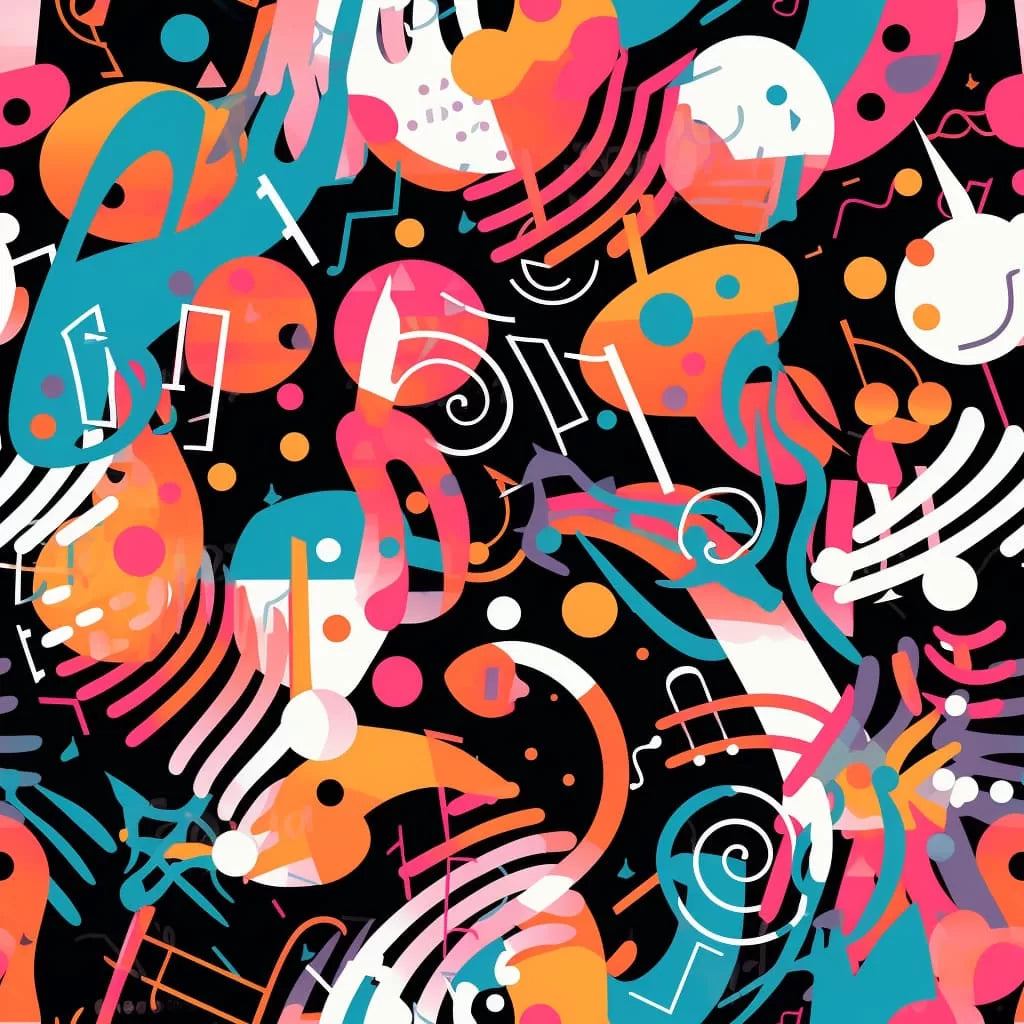 Papier peint note de musique POP Art