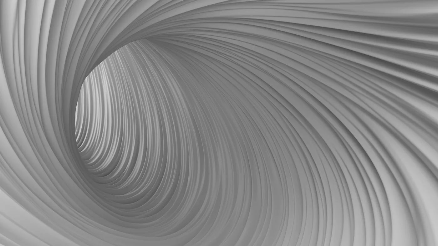 Papier peint 3D spirale blanche