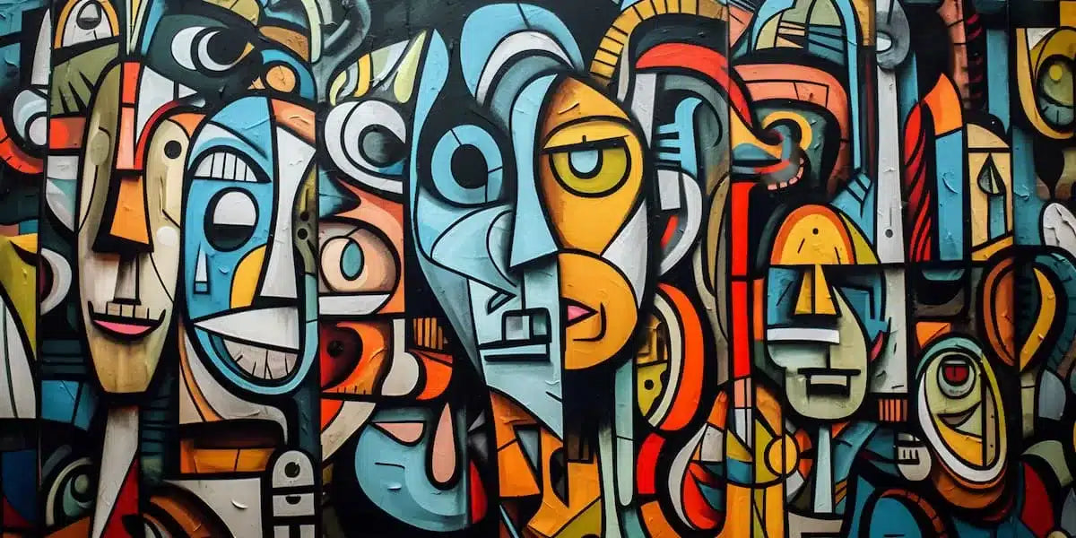 Papier‎ peint‎ visage‎ graffiti
