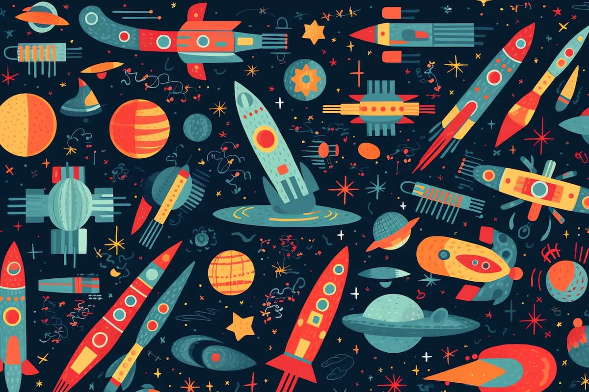 Papier‎ peint‎ enfant‎ vaisseaux‎ spatiaux