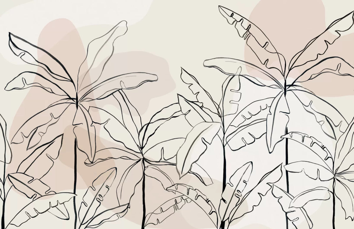 Papier‎ peint‎ bananiers‎ design
