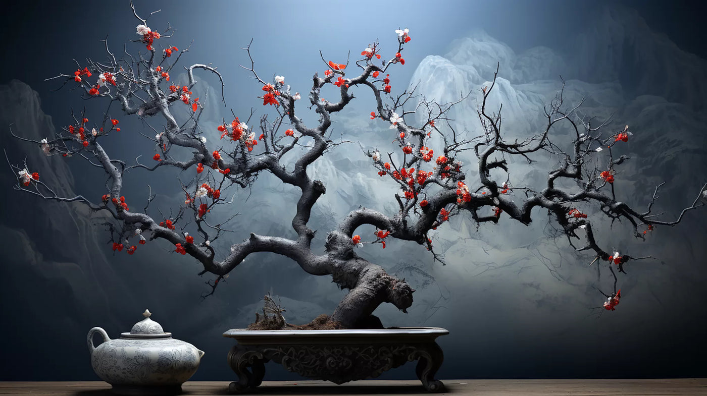 Papier‎ peint‎ japonais‎ bonsaï