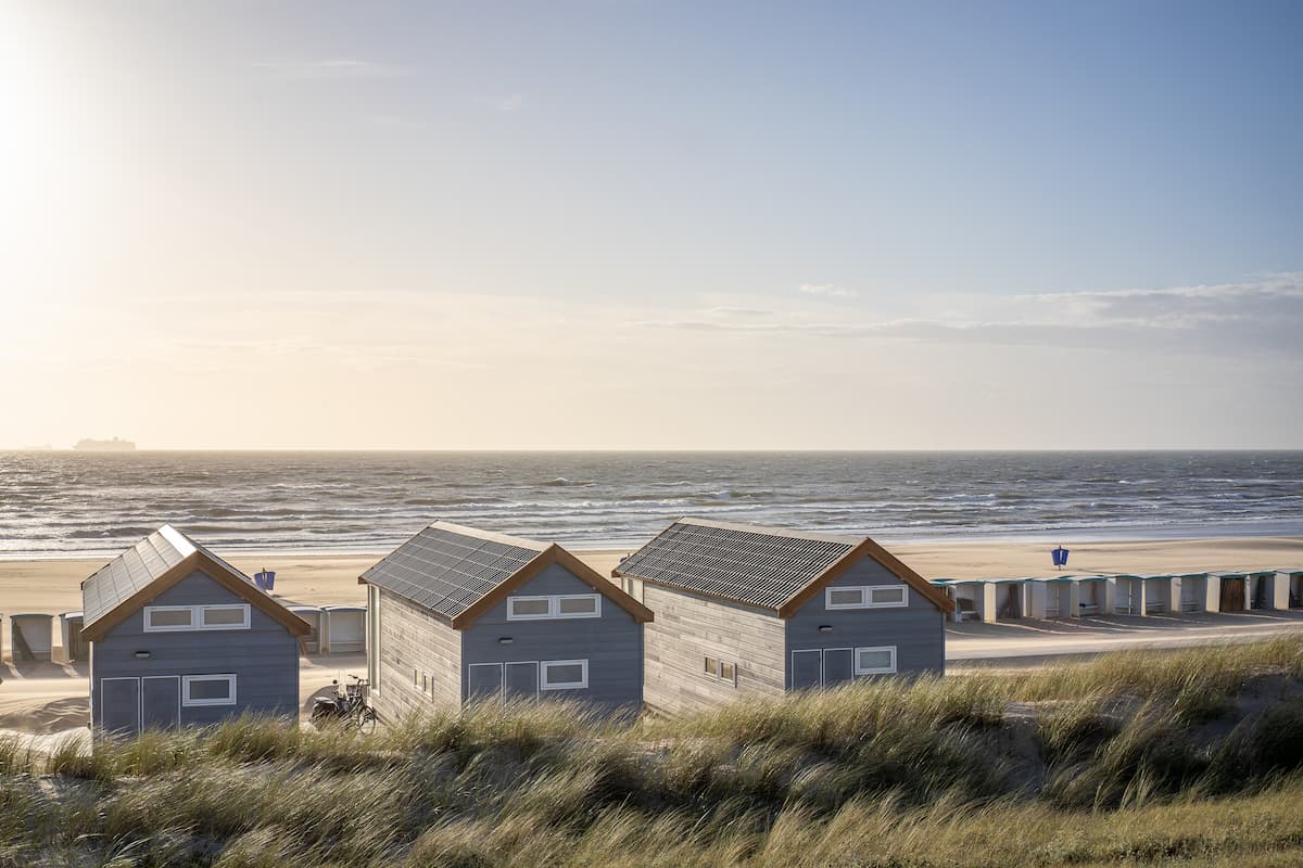 Papier‎ peint‎ panoramique‎ maison‎ vue‎ bord‎ de‎ plage