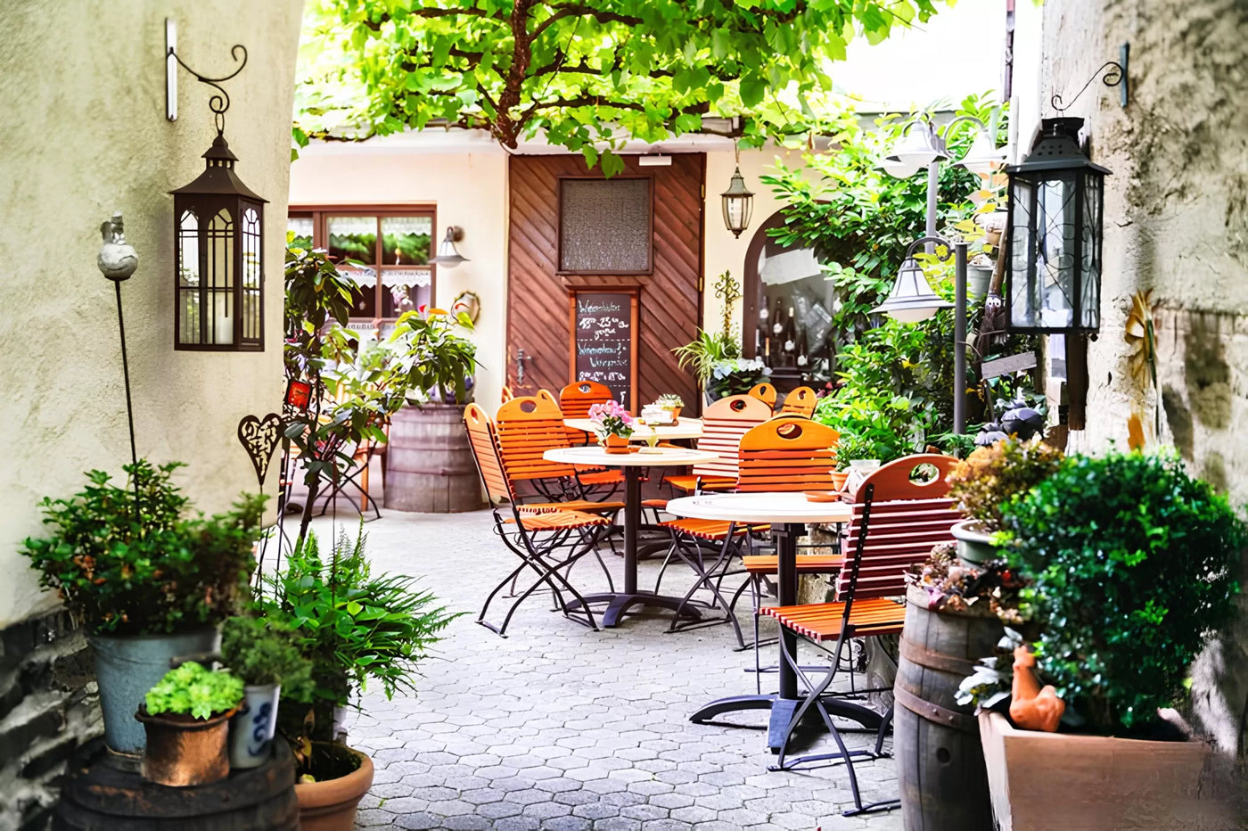 Papier‎ peint‎ panoramique‎ terrasse‎ de‎ café