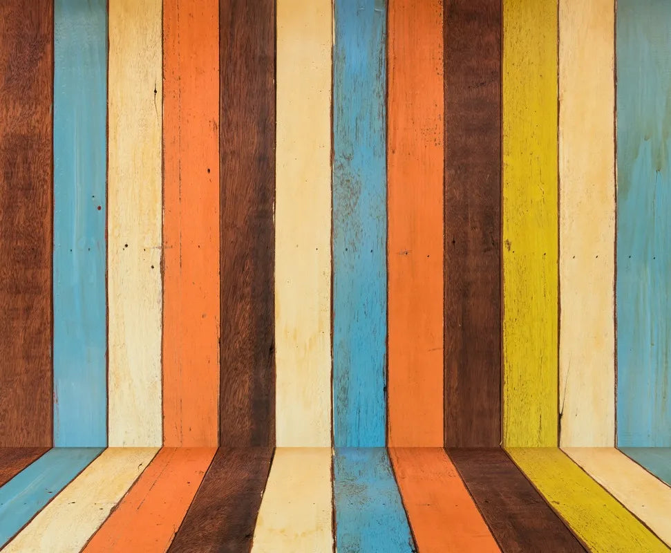 Papier‎‎ peint‎‎ 3D‎‎ planches‎‎ colorées
