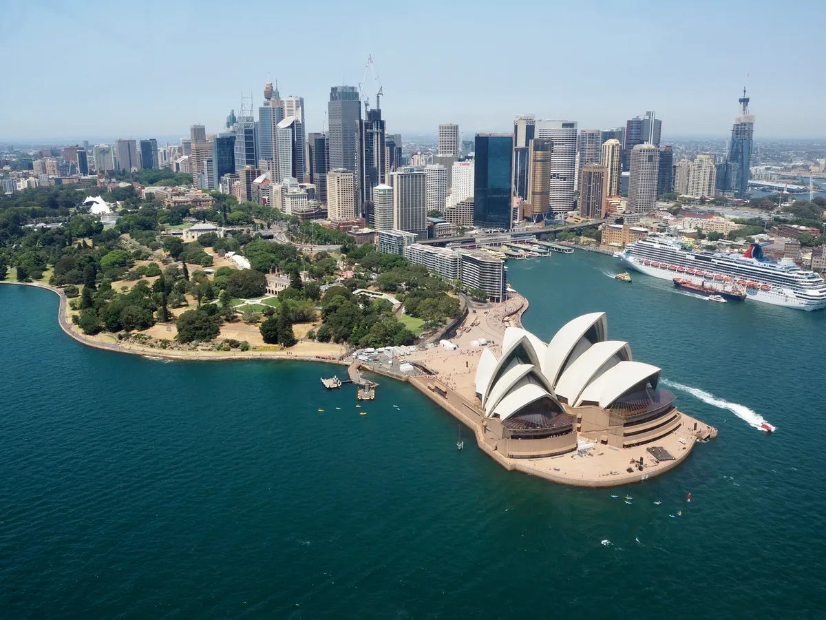 Papier‎ peint‎ opéra‎ de‎ Sydney‎ vue‎ du‎ ciel